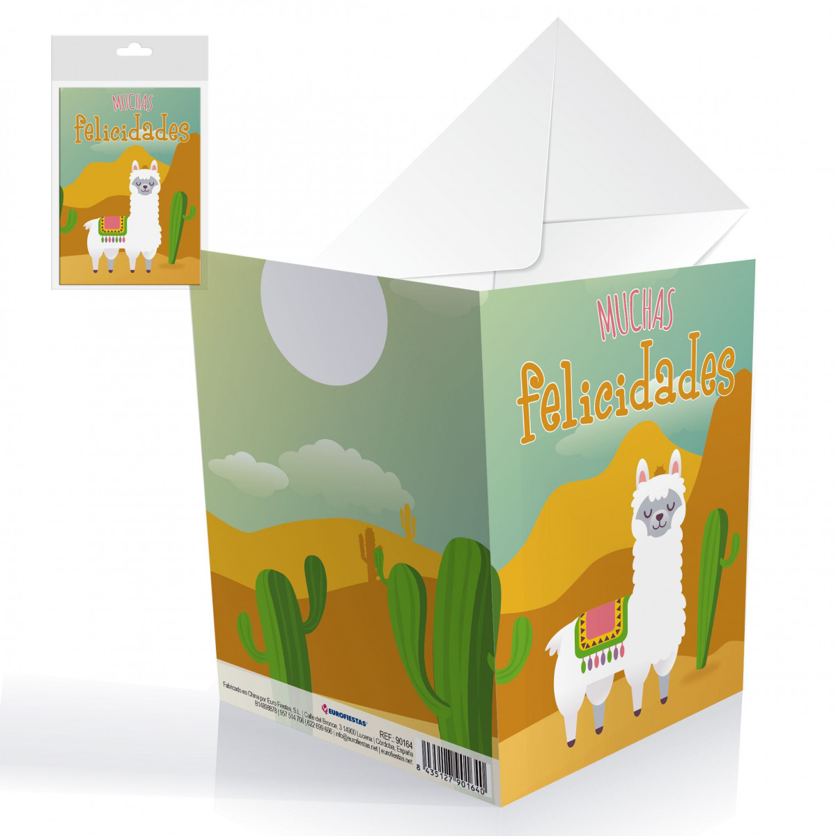Tarjeta felicidades llama