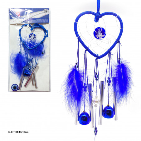 Atrapasueños corazon 50cm azul