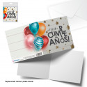Tarjeta de Cumpleaños con Sobre Diseño Colorido y Festivo