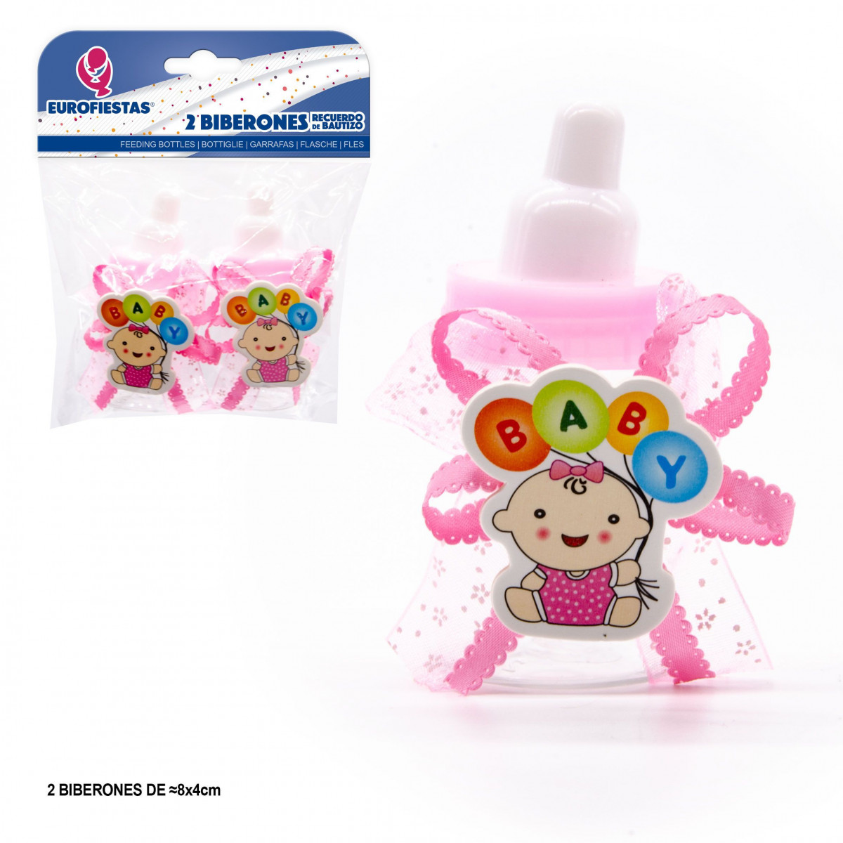 Biberon bebe baby rosa