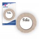 Broche feliz beige