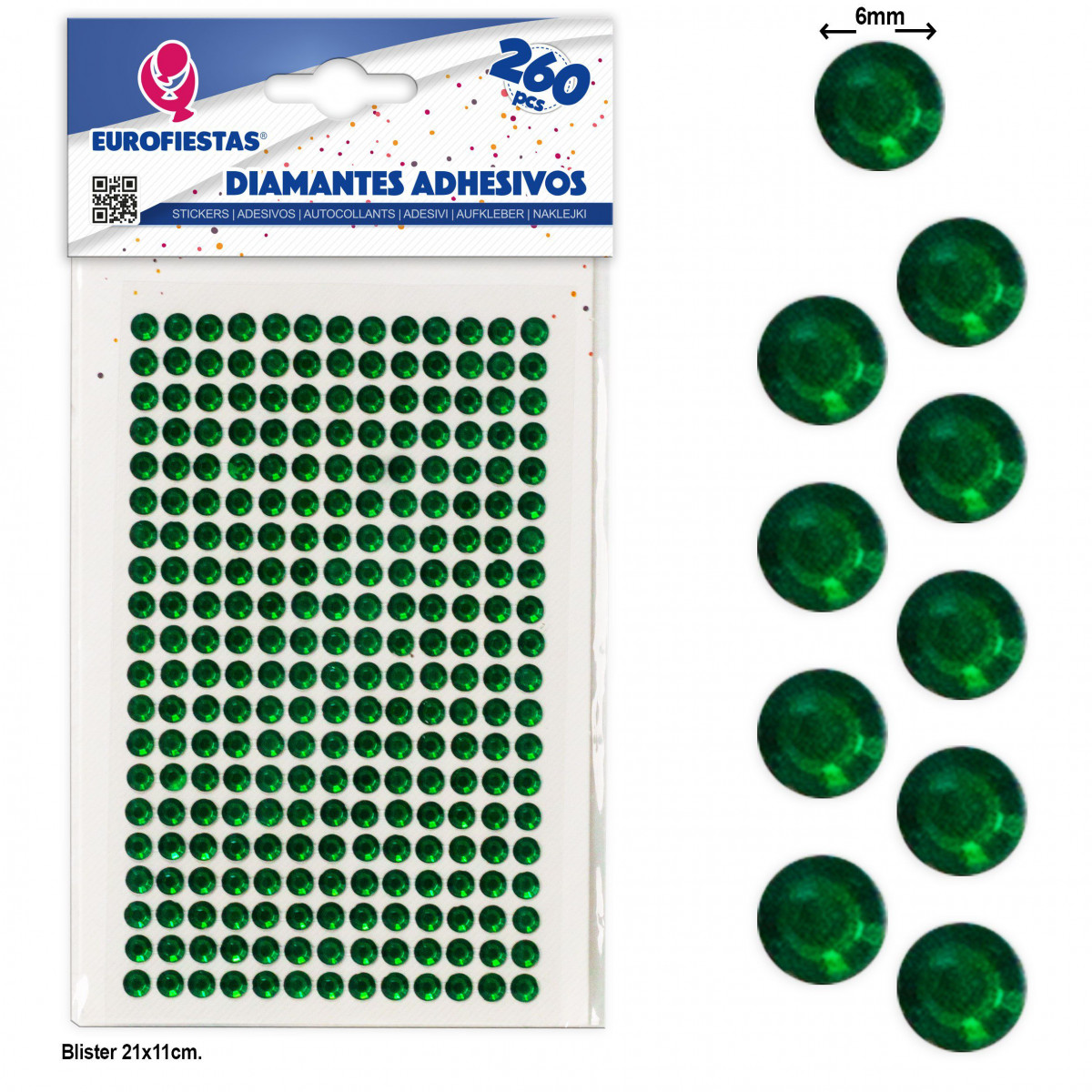 Diamantes adhesivos verde, naturalidad y brillo en tus manualidades