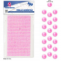 Perlas adhesivas fucsias para scrapbooking, pack de 560 unidades