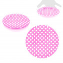 Platos desech.lunares 18cm rosa 10