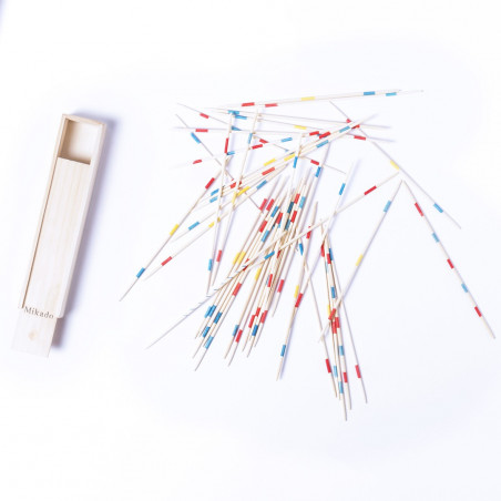 Juego mikado personalizado con adhesivo de bautizo