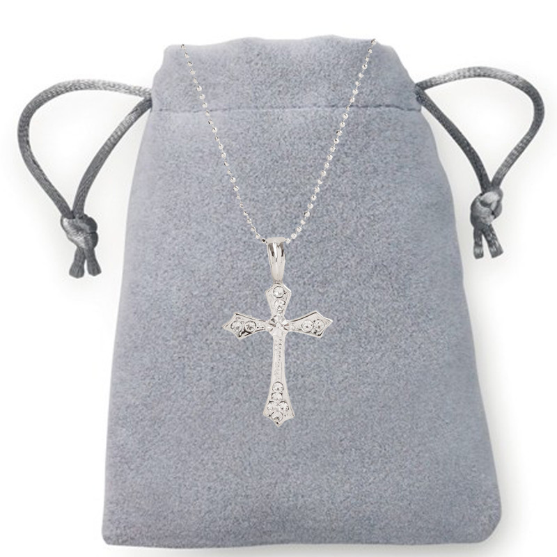 Praymos Collar De Cruz De Plata De Ley 925 Para Mujeres Y Niñas, Piedra Lunar, Turquesa, Crucifijo, Collar Inspirador Para Mujer, Regalo Para Ella