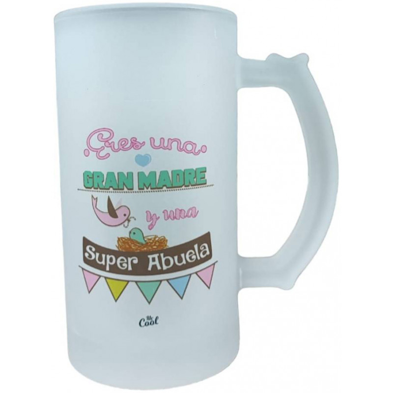 Jarra bebidas frías con mensajes para madres y abuelas