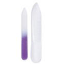 Lima de cristal para uñas color lila con adhesivo personalizable como regalo para el día de la mujer trabajadora