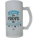 Jarra de cerveza personalizada con frase para regalar a profesores