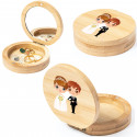 Joyero mini redondo con adhesivo para bodas