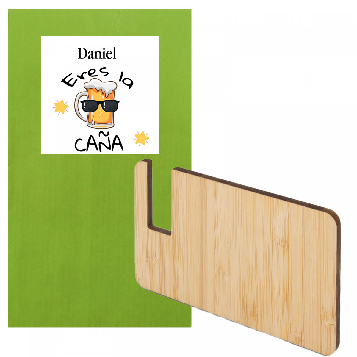 Soporte para móvil con pegatina personalizable y sobre
