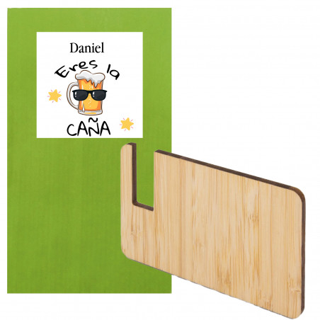 Soporte para móvil con pegatina personalizable y sobre