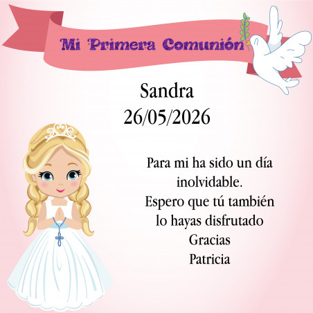 dibujos comunion nina