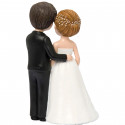 Figura pastel boda novios cariñosos