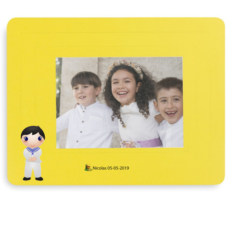 Alfombrilla ratón para foto con adhesivos para comunión personalizable