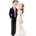 Figura para tarta de boda novios amorosos