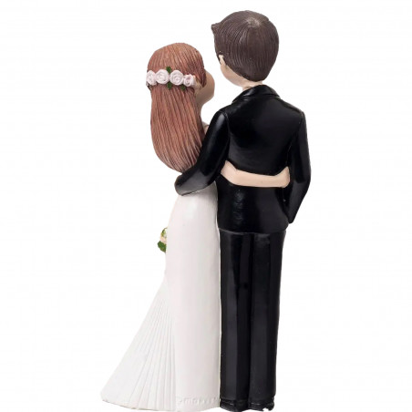 Figura para tarta de boda novios amorosos