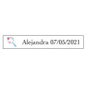 Llavero con linterna personalizada para bautizo y presentada en sobre de kraft