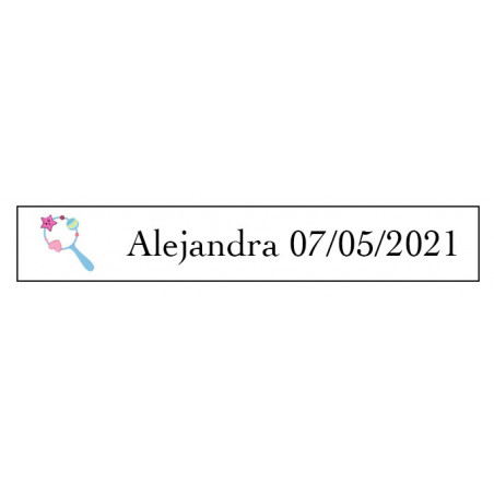 Llavero con linterna personalizada para bautizo y presentada en sobre de kraft