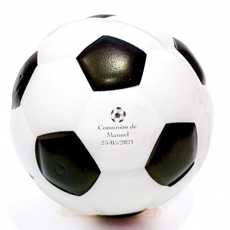 Pelota de futbol antiestres personalizada con adhesivo de fútbol