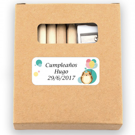 Recuerdos Cumpleaños Niños Personalizados Lápices de Colores