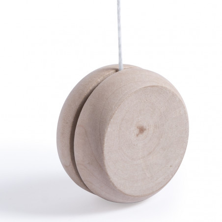 Yoyo de madera personalizado para comunión con sobre kraft verde
