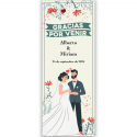 Bloc de notas personalizado con adhesivo para boda