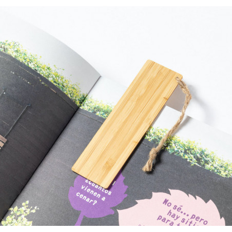 Marcapágina para bautizo original de bambú