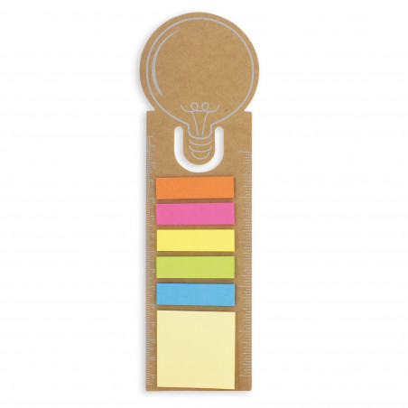 Regla marcapáginas con post it y adhesivo de comunión personalizado para niño