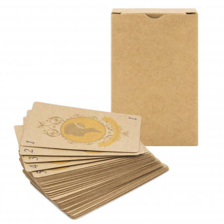Baraja de cartas española personalizada con adhesivos para comunión