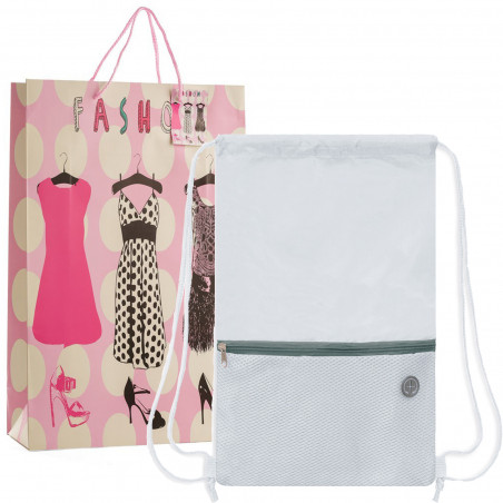 Mochila saco blanca para regalar a una mujer