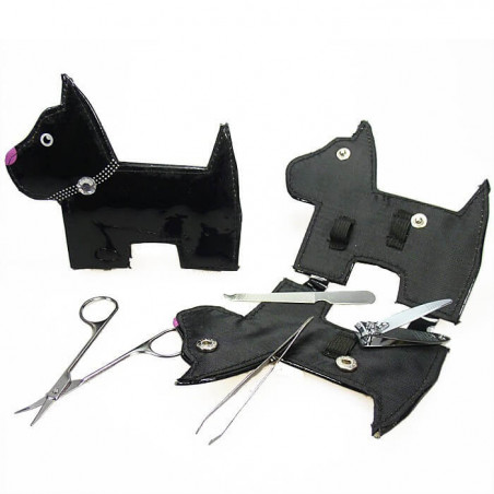 Accesorios de manicura en estuche en forma de perro para eventos