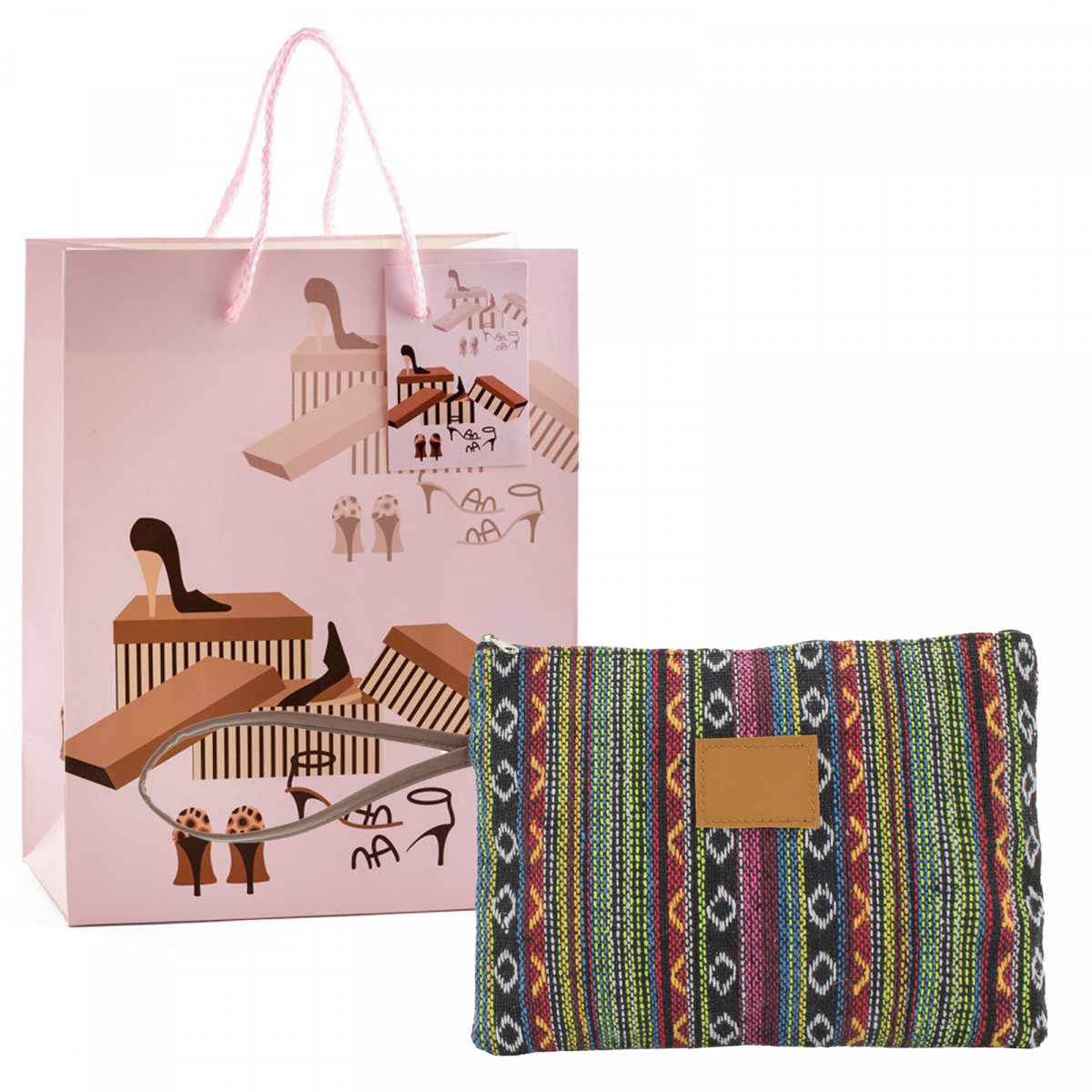 Bolso de mano con bolsa para regalo