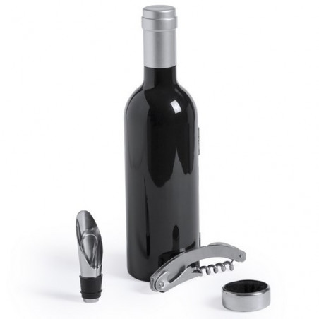 Accesorios para vino en estuche con forma de botella para regalar con bolsa de regalo
