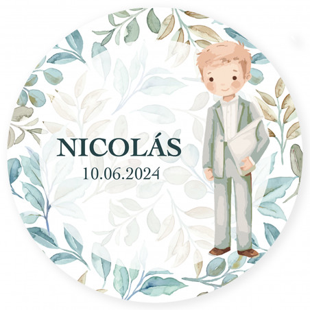 Handtag personalizado para detalles mi primera comunión niño