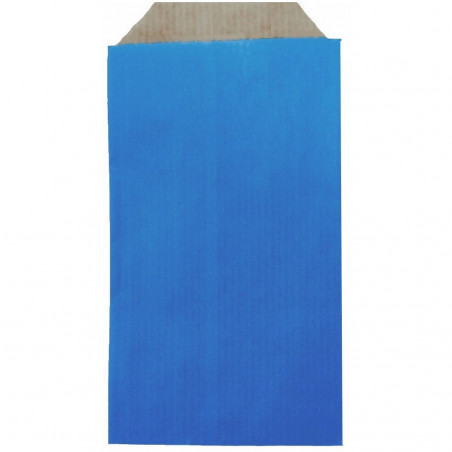 Tarjetero billetero azul presentado en sobre y personalizado con adhesivos de comunión de niño