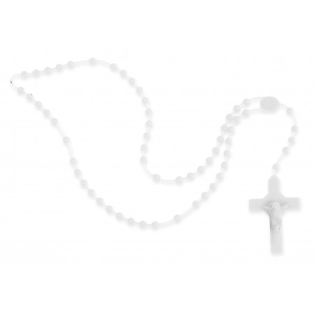 Figura niño de comunión pinza con rosario y tarjeta personalizable en bolsa de regalo