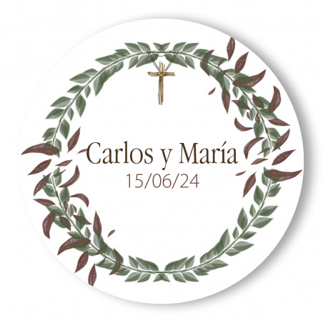 Espejito con adhesivo personalizable en bolsita de tela
