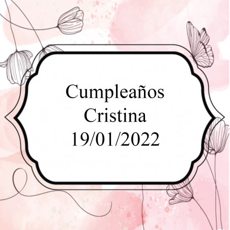 Muñeca de princesa en bolsa de tela con adhesivo personalizado