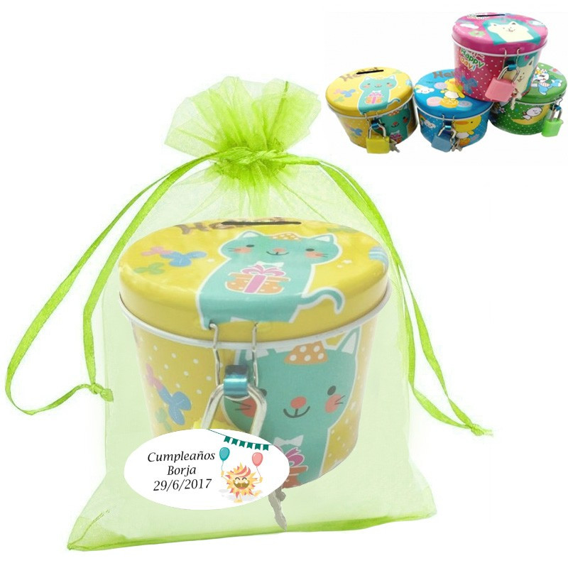 Huchas para regalar a niños personalizada para cumpleaños