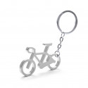Llavero bicicleta plateado en sobre kraft con adhesivo de comunión niño personalizado