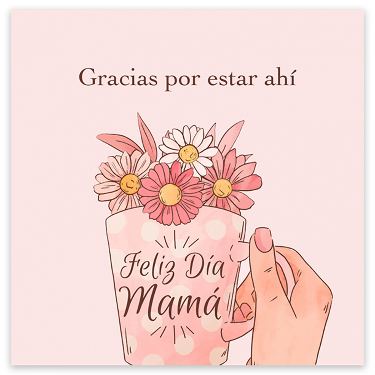 Adhesivo para decoración de detalles para detalles del día de la madre 5x5 cuadrado