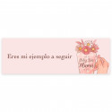 Adhesivo personalizado para detalles día de la madre 6x2 cm