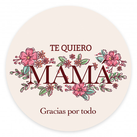 Vela aromática con adhesivo día de la madre en bolsa de regalo