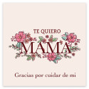 Neceser en bolsa kraft con adhesivo personalizado para detalles del día de la madre
