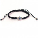 Pulsera mano de fátima en cajita con adhesivo personalizado para detalles día de la madre