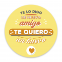 Adhesivo redondo gracioso de 5cm para amigos
