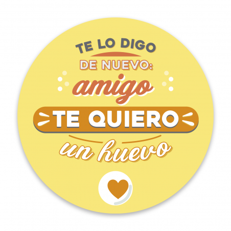 Adhesivo redondo gracioso de 5cm para amigos