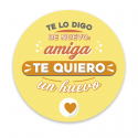 Adhesivo simpático para una amiga 5cm