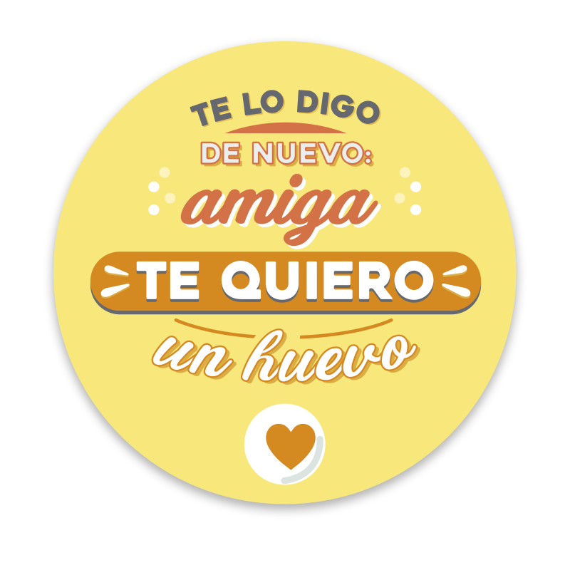 Adhesivo simpático para una amiga 5cm